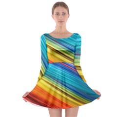 Rainbow Long Sleeve Skater Dress by NSGLOBALDESIGNS2