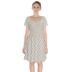 Plaid 2  Short Sleeve Bardot Dress by dressshop