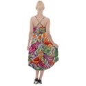Art Flower Pattern Background High-Low Halter Chiffon Dress  View2