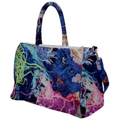 Wool Yarn Colorful Handicraft Duffel Travel Bag by Sapixe