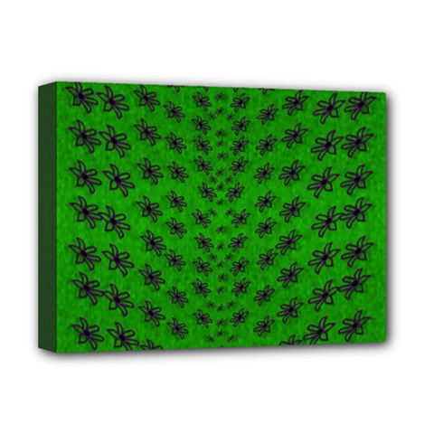 Forest Flowers In The Green Soft Ornate Nature Deluxe Canvas 16  X 12  (stretched)  by pepitasart