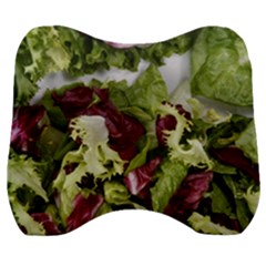 Salad Lettuce Vegetable Velour Head Support Cushion by Sapixe