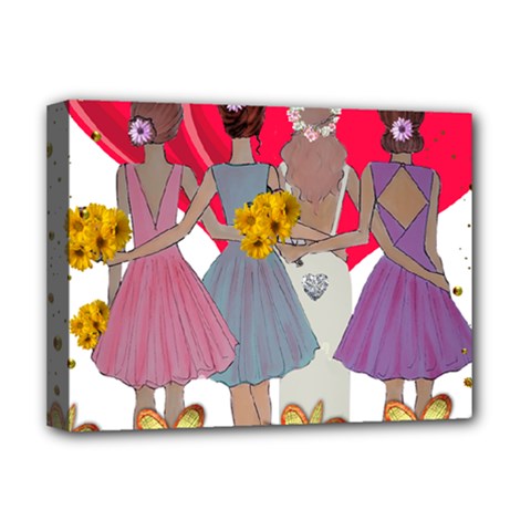 Girl Power Deluxe Canvas 16  X 12  (stretched)  by burpdesignsA