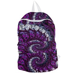 Fractal Background Swirl Art Skull Foldable Lightweight Backpack by Sapixe