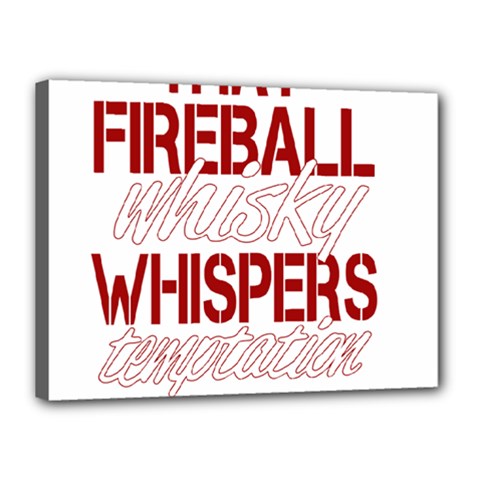 Fireball Whiskey Shirt Solid Letters 2016 Canvas 16  X 12  (stretched) by crcustomgifts