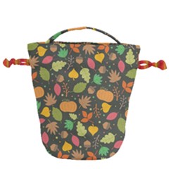 Thanksgiving Pattern Drawstring Bucket Bag by Valentinaart