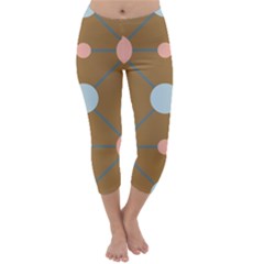 Planets Planet Around Rounds Capri Winter Leggings  by Sapixe