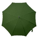 Logo Kek Pattern Black and Kekistan green background Hook Handle Umbrella (Medium) View1