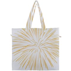 Yellow Firework Transparent Canvas Travel Bag by Mariart