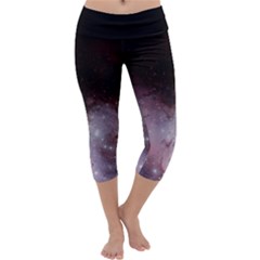Eagle Nebula Wine Pink And Purple Pastel Stars Astronomy Capri Yoga Leggings by genx