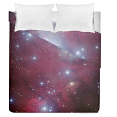 Christmas Tree Cluster Red Stars Nebula Constellation Astronomy Duvet Cover Double Side (queen Size) by genx