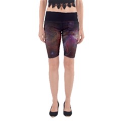 Orion Nebula Star Formation Orange Pink Brown Pastel Constellation Astronomy Yoga Cropped Leggings by genx