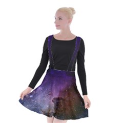 Carina Nebula Ngc 3372 The Grand Nebula Pink Purple And Blue With Shiny Stars Astronomy Suspender Skater Skirt by genx