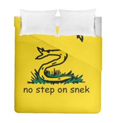 No Step On Snek Gadsden Flag Meme Parody Duvet Cover Double Side (full/ Double Size) by snek