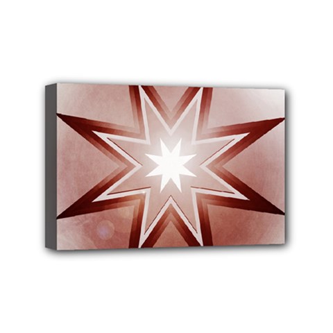 Star Christmas Festival Decoration Mini Canvas 6  X 4  (stretched) by Simbadda