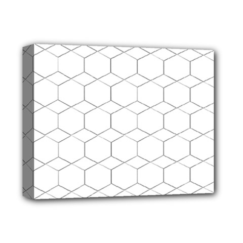 Honeycomb Pattern Black And White Deluxe Canvas 14  X 11  (stretched) by picsaspassion