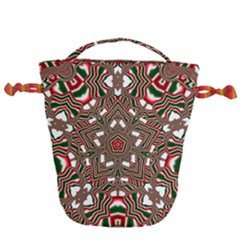 Christmas Kaleidoscope Drawstring Bucket Bag by Wegoenart