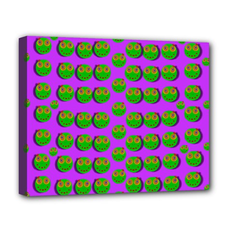 The Happy Eyes Of Freedom In Polka Dot Cartoon Pop Art Deluxe Canvas 20  X 16  (stretched) by pepitasart