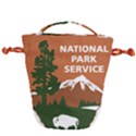 U.S. National Park Service Arrowhead Insignia Drawstring Bucket Bag View1