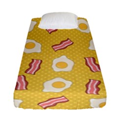 Bacon And Egg Pop Art Pattern Fitted Sheet (single Size) by Valentinaart