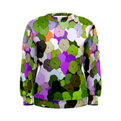 Art Flower Flowers Fabric Fabrics Women s Sweatshirt by Pakrebo