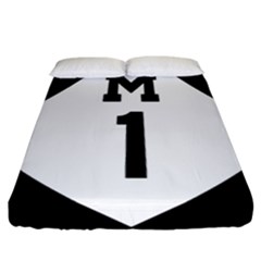 Michigan Highway M-1 Fitted Sheet (california King Size) by abbeyz71