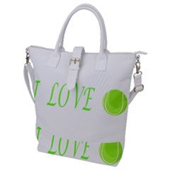 I Lovetennis Buckle Top Tote Bag by Greencreations