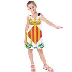 City Of Valencia Coat Of Arms Kids  Sleeveless Dress by abbeyz71