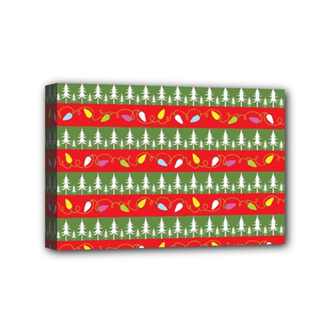 Christmas Papers Red And Green Mini Canvas 6  X 4  (stretched) by Pakrebo