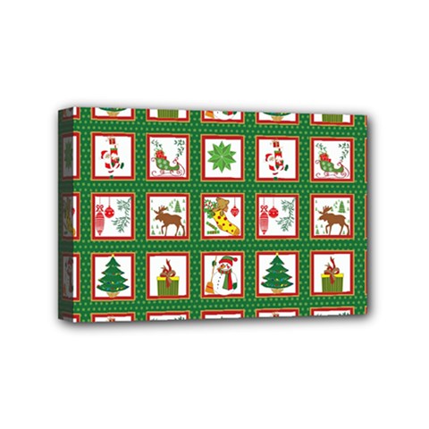 Christmas Paper Christmas Pattern Mini Canvas 6  X 4  (stretched) by Pakrebo