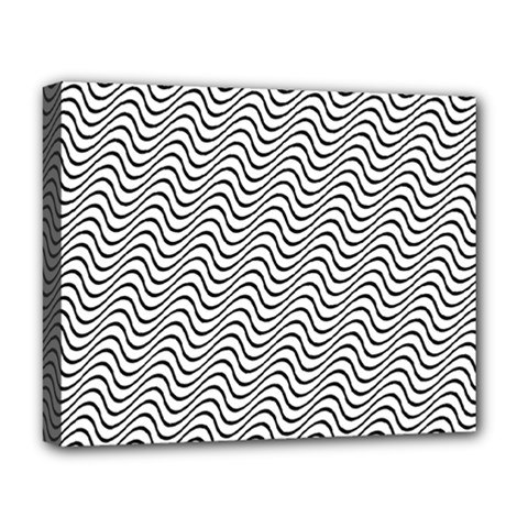 Wave Wave Lines Diagonal Seamless Deluxe Canvas 20  X 16  (stretched) by Pakrebo