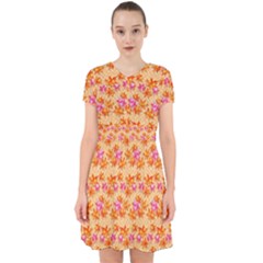 Maple Leaf Autumnal Leaves Autumn Adorable In Chiffon Dress by Pakrebo