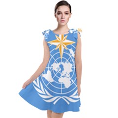 Flag Of World Meteorological Organization Tie Up Tunic Dress by abbeyz71