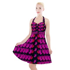 Flowers Coming From Above Halter Party Swing Dress  by pepitasart