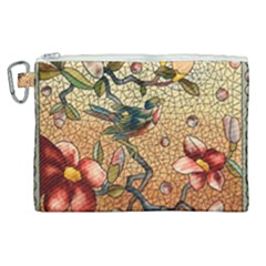 Flower Cubism Mosaic Vintage Canvas Cosmetic Bag (xl) by Pakrebo