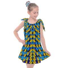 Flowers Coming From Above Ornate Decorative Kids  Tie Up Tunic Dress by pepitasart