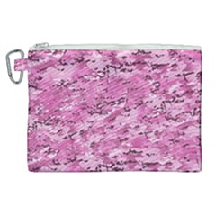 Pink Camouflage Army Military Girl Canvas Cosmetic Bag (xl) by snek