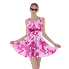 Standard Pink Camouflage Army Military Girl Funny Pattern Skater Dress by snek