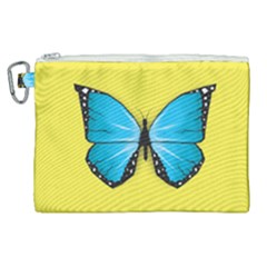 Butterfly Blue Insect Canvas Cosmetic Bag (xl) by Alisyart