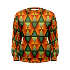 Background Triangle Abstract Golden Women s Sweatshirt by Alisyart