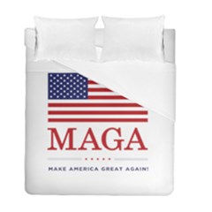 Maga Make America Great Again With Usa Flag Duvet Cover Double Side (full/ Double Size) by snek