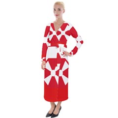 Flag Of The 8th United States Army Velvet Maxi Wrap Dress by abbeyz71