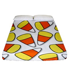 Candy Corn Halloween Candy Candies Fitted Sheet (california King Size) by Pakrebo