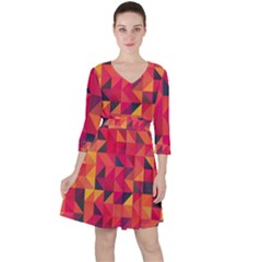Halftone Geometric Ruffle Dress by Alisyart