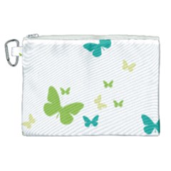 Butterfly Canvas Cosmetic Bag (xl) by Mariart