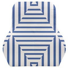 Geometric Shapes Stripes Blue Car Seat Back Cushion  by Mariart