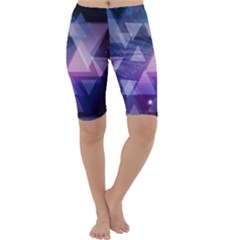 Geometric Triangle Cropped Leggings  by Mariart