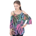 Leaves Tropical Jungle Pattern Flutter Tees View1