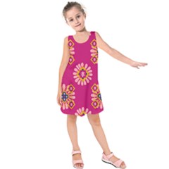 Morroco Tile Traditional Kids  Sleeveless Dress by Mariart