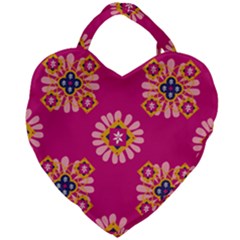 Morroco Tile Traditional Giant Heart Shaped Tote by Mariart